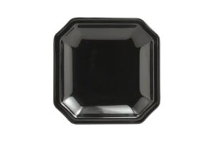 צלחת דייזי 22.8X22.8X3 מלמין שחור***114809b