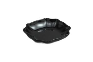 צלחת קלמיה עמוקה 15X15X3 מלמין שחור***114906b