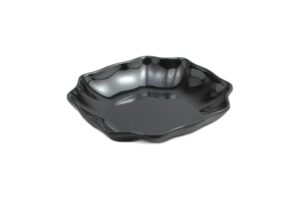 צלחת קלמיה עמוקה 18X18X3.7 מלמין שחור***114907b