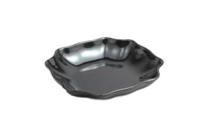 צלחת קלמיה עמוקה 20X20X4 מלמין שחור***114908b