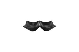 רוטביה ריבועית מחולקת לשתיים 16.3X8.4X4.4 ס"מ סקורה מלמין שחור***526765b
