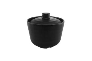 סוכריון עם מכסה 10.8X10 ס"מ סקורה מלמין שחור***528204b