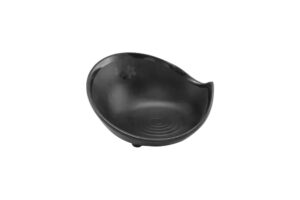 צלוחית שחורה נגויה 17.7 ס"מ סקורה מלמין שחור***121607b