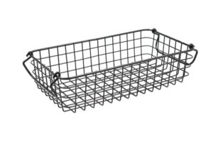 סלסלת רשת מברזל 1/3 ג. 8 ס"מ שחור***960303b