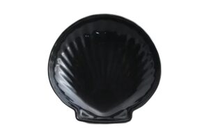 צדף גדול 15 ס"מ מלמין שחור***503906b