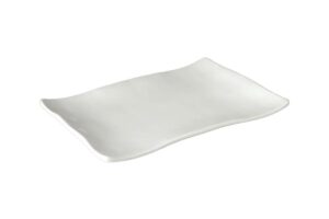 פלטה קמומה גלי 33.7X23.1X2.4 מלמין לבן***112713