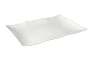 פלטה קמומה גלי 44.4X32 מלמין לבן***112718