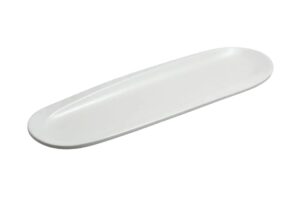 פלטה מאורכת קמומה 40.8X13X2 מלמין לבן***113916