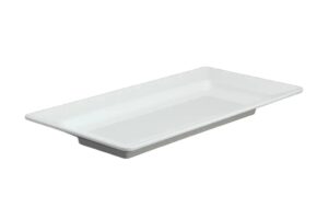 צלחת הגשה מלבנית 44.5X22 לבן מלמין***100118