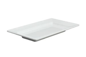 צלחת הגשה מלבנית 36X20.5 לבן מלמין***100114