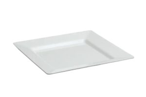 צלחת הגשה ריבועית 25.5 שוליים מלמין לבן***118810