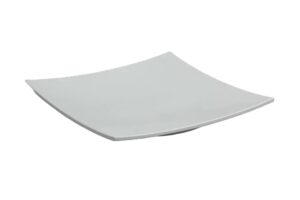 פלטה קמורה ריבועית 31 לבן מלמין***100312