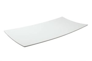 פלטה קמורה מלבנית 4*31*61 מלמין לבן***100324