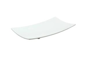 פלטה קמורה 1/3 גובה 4 לבן מלמין***1340l