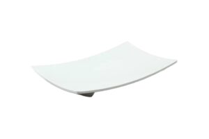 פלטה קמורה 1/4 גובה 4 לבן מלמין***1440l