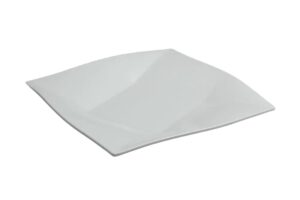 צלחת הגשה יהלום 35 ס"מ מלמין לבן***100514