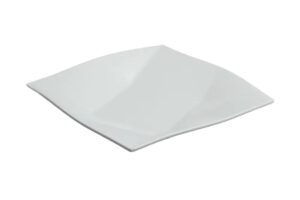 צלחת הגשה יהלום 26.5 ס"מ מלמין לבן***100511