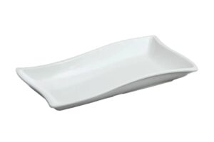 פלטת הגשה גלית 28X14X2.5 מלמין לבן***106611