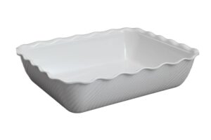 תבנית מעוטרת 33X26X8 מלמין לבן***215913