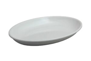 קערת הגשה אובלית 29X40.5 מלמין לבן***107016