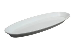 קערה אובלית עמוק 57X22X4 מלמין לבן***105522