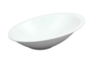 קערה משופעת אליפטית 37.5X31 מלמין לבן***200515