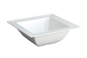 קערה ריבועית 25 + שוליים מלמין לבן***200710