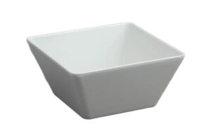 קערה ריבועית קונית 18 ס"מ מלמין לבן***206507