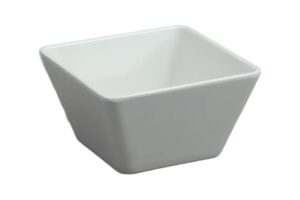 קערה ריבועית קונית 13 ס"מ מלמין לבן***206505