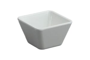 קערה ריבועית קונית 9 ס"מ מלמין לבן***206504