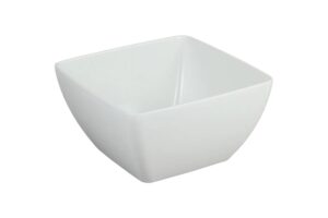 קערה ריבועית קמורה 19 מלמין לבן***206908