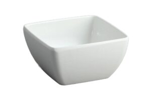 קערה ריבועית קמורה 13 מלמין לבן***206905