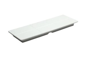 פלטה מלבנית מוגבהת קמומה 33X10.8X2.3 מלמין לבן***113713