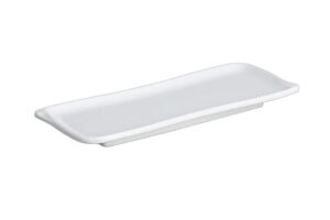 צלחת מלבנית 25.5X10 ס"מ מלמין לבן***102810