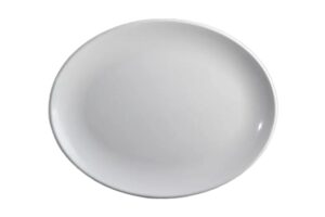 פלטה אובל סהר 28X36 מלמין לבן***123214