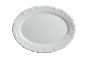 פלטה אובל אמבו 28X21 מלמין לבן***119811