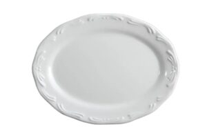 פלטה אובל אמבו 25X19 מלמין לבן***119810