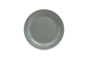 צלחת 27 ס"מ דמוי אמייל אפור פס לבן מלמין***2206112