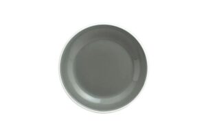 צלחת 23 ס"מ דמוי אמייל אפור פס לבן מלמין***2207092