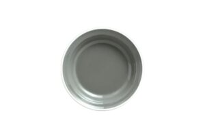 צלחת עמוקה 20 ס"מ דמוי אמייל אפור פס לבן מלמין***2208082