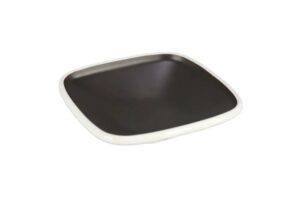 קערה מרובעת טאיג'י 19.8 ס"מ מלמין חום כהה לבן***128008ico