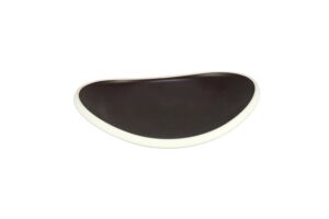 קערה אובלית טאיג'י 25*19 ס"מ מלמין חום כהה לבן***412610ico