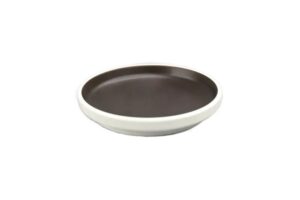 מגש עגול טאיג'י 15.2 ס"מ מלמין חום כהה לבן***412006ico