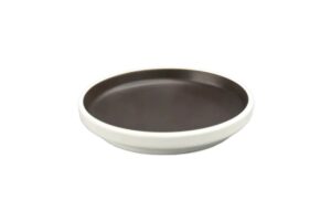 מגש עגול טאיג'י 19 ס"מ מלמין חום כהה לבן***412008ico