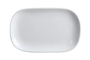 צלחת מלבנית 14X21 ס"מ מלמין לבן***123008