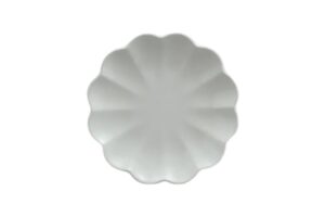 צלחת קמומיל 21X2.4 מלמין לבן***115308