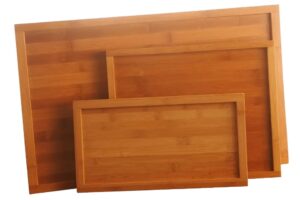 מכסה/מגש 1/2 עץ במבוק***bc12