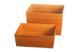 מיכל 1/2 עץ במבוק 32X26X20***b12200