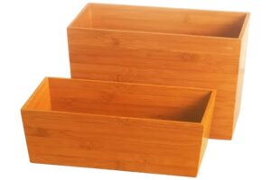 מיכל 1/3 עץ במבוק 32X17X20***b13200