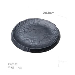 צלחת שף מלמין דופן עבה 16 ס''מ שחור 1382809B